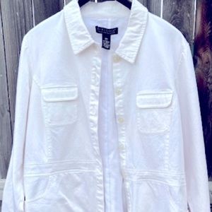 WINTER WHITE DIALOGUE PLUS SIZE STRETCH DENIM JACKET PLUS SIZE